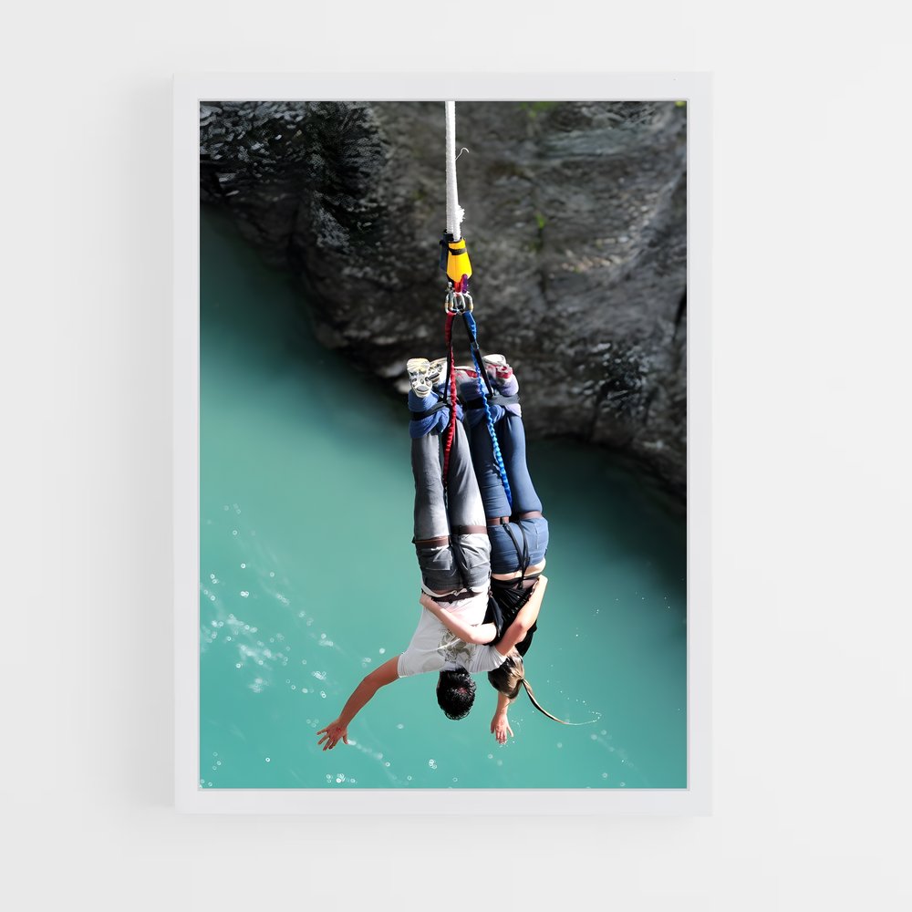Poster Suspendu au Lieu de l'Eau – affiche Saut à l’élastique (vue 3)